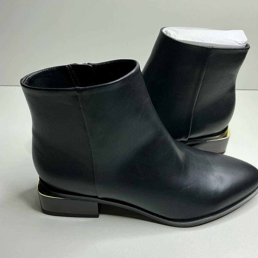Alfani Amyy Women’s Pan Bootie Black Faux Leather 5.5M New